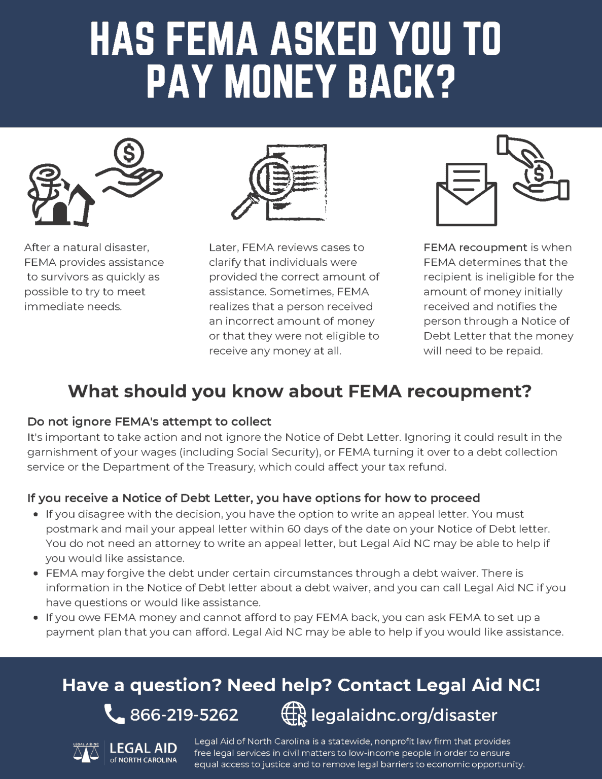 FEMA Recoupment What does it mean when you are asked by FEMA to pay